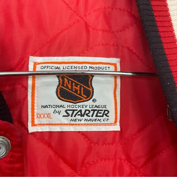 Vintage Starter Chicago Blackhawks NHL Varsity Puffer Jacket Hockey Size XXXXL - Picture 12 of 13